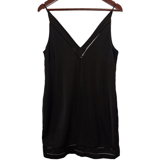 Zimmermann Ladder Size 4 Spaghetti Strap V Neck Dress Black - Picture 2 of 14